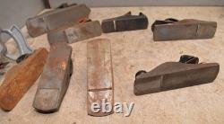 9 vintage block planes Stanley & more collectible woodworking parts tool lot