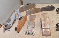 9 vintage block planes Stanley & more collectible woodworking parts tool lot