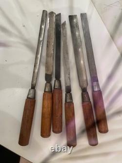 A set of 6 wood turning tools, hand forged in Japan for Japan woodworking tools