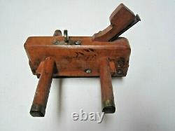 ANTIQUE WOOD WOODEN PLANER 1800's VINTAGE WOODWORKING WOOD PLANE EXCELLENT RARE