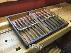 AWESOME JAMES SWAN SET! Woodworking Chisels Cast Steel Antique Vintage Socket