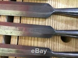 AWESOME JAMES SWAN SET! Woodworking Chisels Cast Steel Antique Vintage Socket