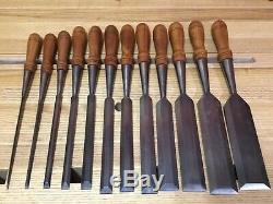 AWESOME JAMES SWAN SET! Woodworking Chisels Cast Steel Antique Vintage Socket