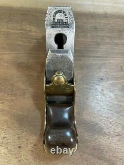 Antique 12 Brass & Rosewood Panel Plane Woodwork Hand Tool