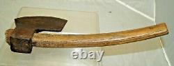 Antique 1800s Ship Builders Hewing Hand Axe With Mark Carpentry Woodworking Tool