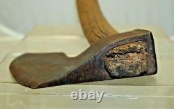 Antique 1800s Ship Builders Hewing Hand Axe With Mark Carpentry Woodworking Tool