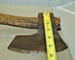 Antique 1800s Ship Builders Hewing Hand Axe With Mark Carpentry Woodworking Tool