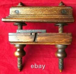 Antique 1800s Varvill & Sons Wooden Screw Stem Plough Plane Woodworking Tool