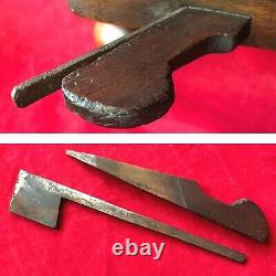 Antique 1800s Varvill & Sons Wooden Screw Stem Plough Plane Woodworking Tool