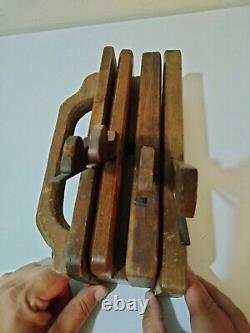 Antique 1800s Wooden Carppenter's Woodworking Moulding Plane tools