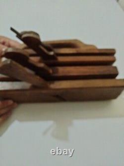 Antique 1800s Wooden Carppenter's Woodworking Moulding Plane tools