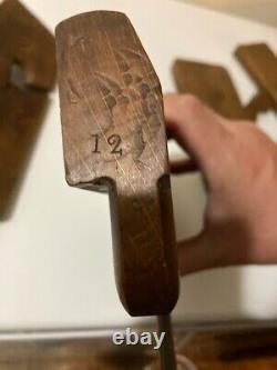 Antique 1800s Wooden Carppenter's Woodworking Moulding Plane tools