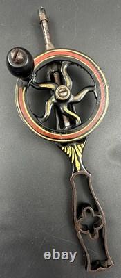 Antique 1880's Whitney's Tower & Lyon Hand Drill Woodworking With Box & Wrench