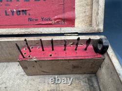Antique 1880's Whitney's Tower & Lyon Hand Drill Woodworking With Box & Wrench