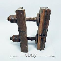 Antique 19th Century Wood Screw Arm Plane Molding Sash Woodworking All Original