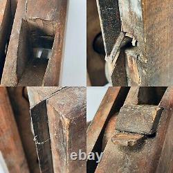 Antique 19th Century Wood Screw Arm Plane Molding Sash Woodworking All Original