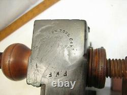 Antique Auburn Tool Co NY Rosewood Screw Arm Plow Plane Woodworking