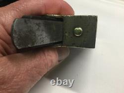 Antique Brass And Ebony Bullnose Rebate Plane Old Woodworking Tool