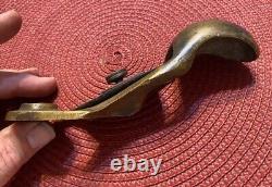 Antique Brass Pattern Maker Leather Woodworking V Groove Shave Skiver Plane Tool