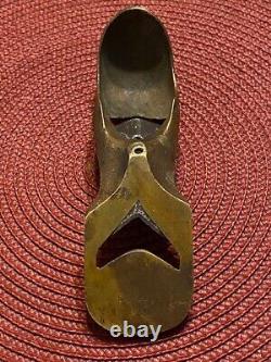 Antique Brass Pattern Maker Leather Woodworking V Groove Shave Skiver Plane Tool