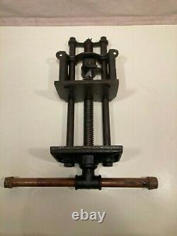 Antique C. A. Herriman #7 under-bench mount woodworker's vise (quick-release)