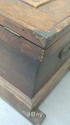 Antique Carpenter Woodworking Tool Chest Box Late 19th c. COMPLETE! Storage Find