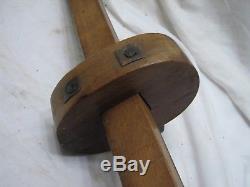 Antique Carpenter's Panel Slitter Gauge Woodworking Veneer Tool Brass/Wood Gage