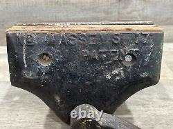 Antique Cast Iron Massey # 17 Woodworking Vise Under Bench Mount 50 Lbs EUC