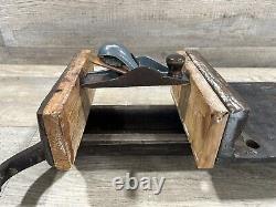 Antique Cast Iron Massey # 17 Woodworking Vise Under Bench Mount 50 Lbs EUC