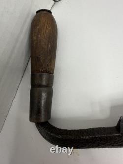 Antique Draw Knife Curved Woodworking Hand Tool Early Carpentry 25 With18 Blade