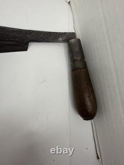 Antique Draw Knife Curved Woodworking Hand Tool Early Carpentry 25 With18 Blade