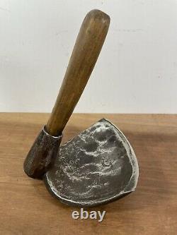 Antique French Bowl Carving Adze Axe Woodwork Tool