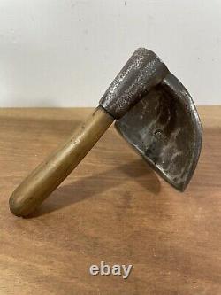 Antique French Bowl Carving Adze Axe Woodwork Tool