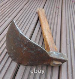 Antique French Carpenter's Woodworking Tool Adze