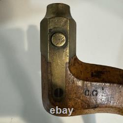 Antique G. Buck London Brass Plated Wood Bit Brace Drill Vintage Sheffield Style