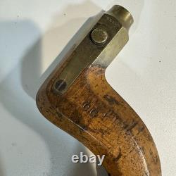 Antique G. Buck London Brass Plated Wood Bit Brace Drill Vintage Sheffield Style
