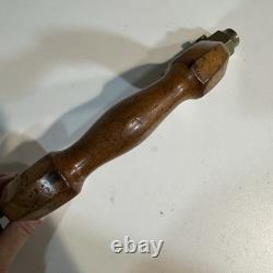 Antique G. Buck London Brass Plated Wood Bit Brace Drill Vintage Sheffield Style