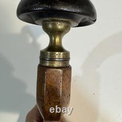 Antique G. Buck London Brass Plated Wood Bit Brace Drill Vintage Sheffield Style