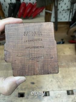 Antique Griffin's 18 Wooden skew sharp Badger Plane Vintage Woodworking Tool