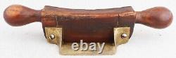 Antique Hand Carved Leaves Primitive Wood Plane Woodworking Carpentry Tool W. T. W