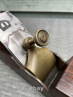 Antique Infill Wood Plane Gunmetal Lever With Steel Body Vintage Tools