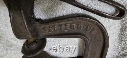 Antique Iron Bar Clamp Patent Feb 1881 Early Woodworking / Blacksmith Tool