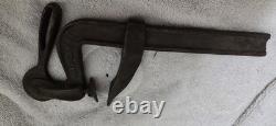 Antique Iron Bar Clamp Patent Feb 1881 Early Woodworking / Blacksmith Tool