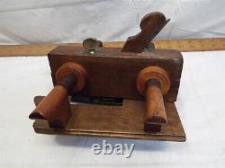 Antique J. Kellogg Screw Arm Plow Plane Woodworking Greaves Cutter