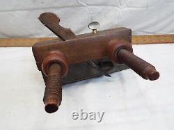 Antique J. Kellogg Screw Arm Plow Plane Woodworking Greaves Cutter