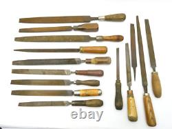 Antique Lot Kearney & Foot K&F USA Woodworking Hand Tools Files Homemade Handles