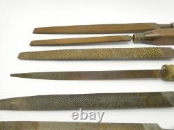 Antique Lot Kearney & Foot K&F USA Woodworking Hand Tools Files Homemade Handles