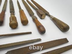 Antique Lot Kearney & Foot K&F USA Woodworking Hand Tools Files Homemade Handles