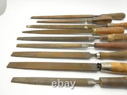 Antique Lot Kearney & Foot K&F USA Woodworking Hand Tools Files Homemade Handles