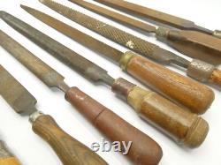 Antique Lot Kearney & Foot K&F USA Woodworking Hand Tools Files Homemade Handles